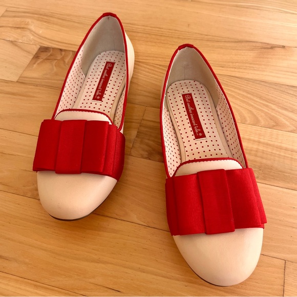 BAIT Footwear Shoes - BAIT Footwear Size 8 Red Bow Flats